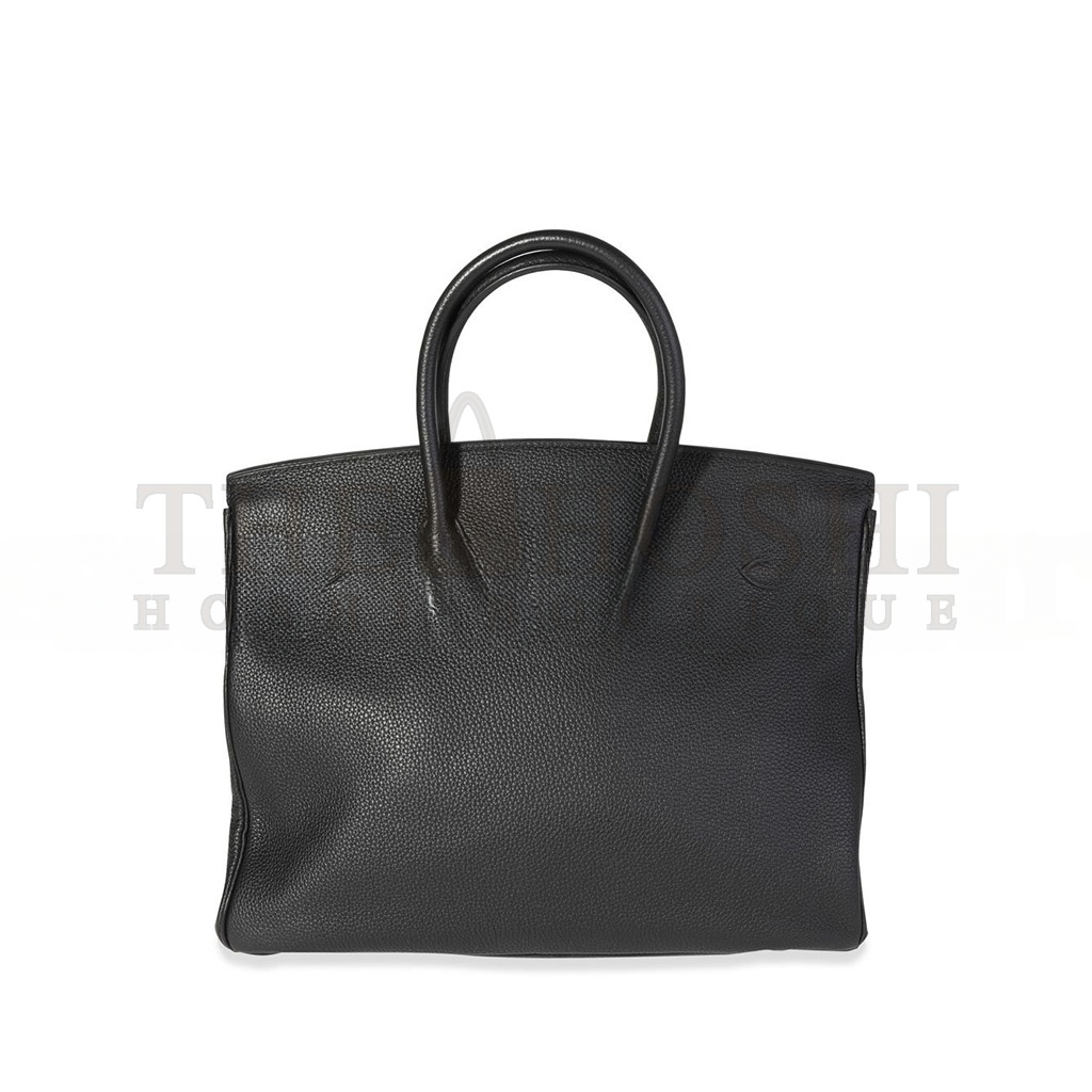 H**me5 BIRKIN 35 TOGO BLACK LEATHER AND SILVER BUCKLE HANDBAG 18494998 (35*25*18cm) Master Quality